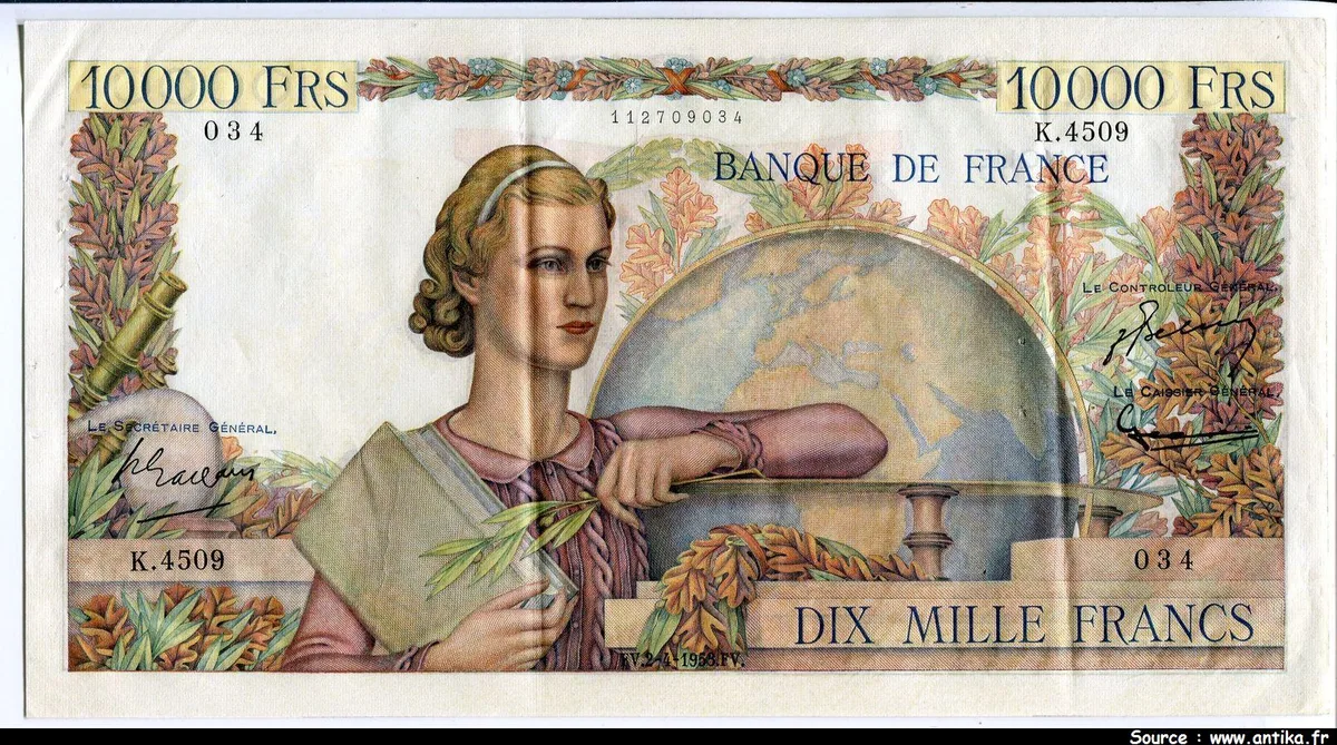 10 000 FRANCS GENIE Français- Type 1945