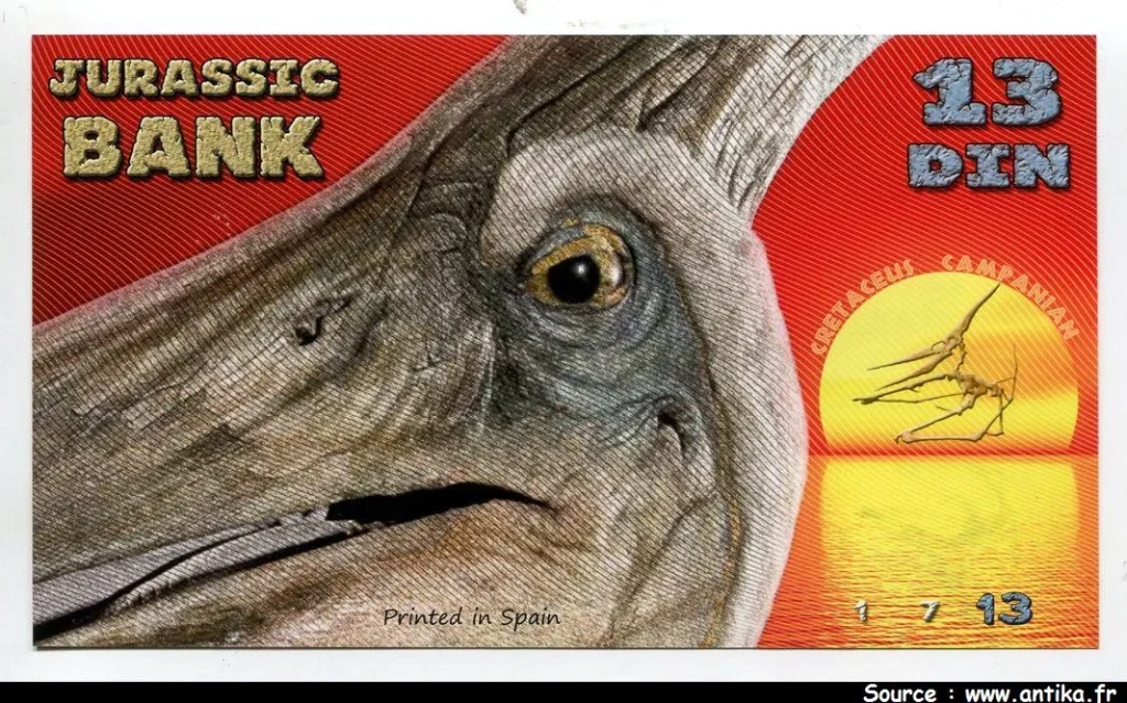 JURASSIC BANK 13 Din Ptéranodon * *