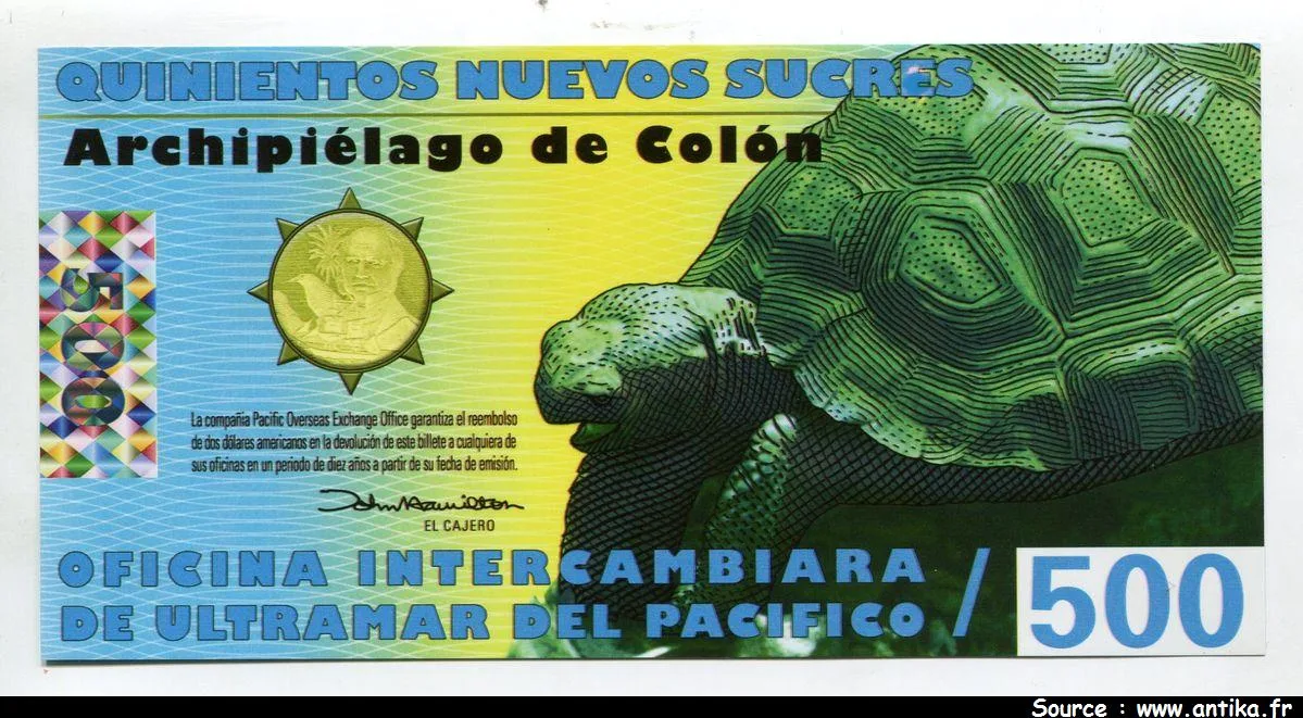 ILES GALAPAGOS 500 Sucres Darwin