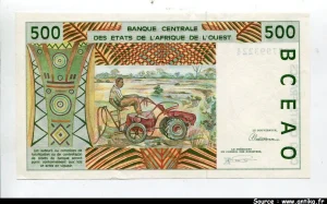 500 Francs Barrage & Vieil homme K:Sénégal
