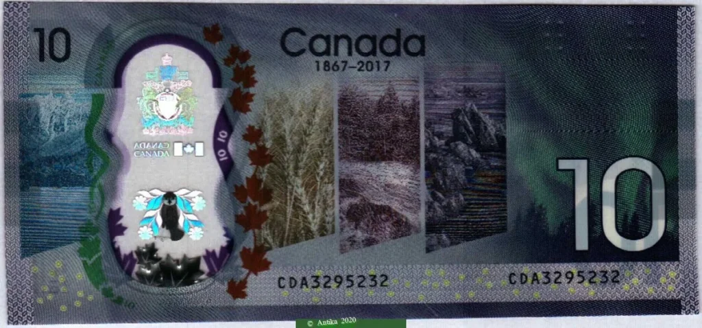 10 Dollars Commémoratif " 150 ans du Canada " * * * *