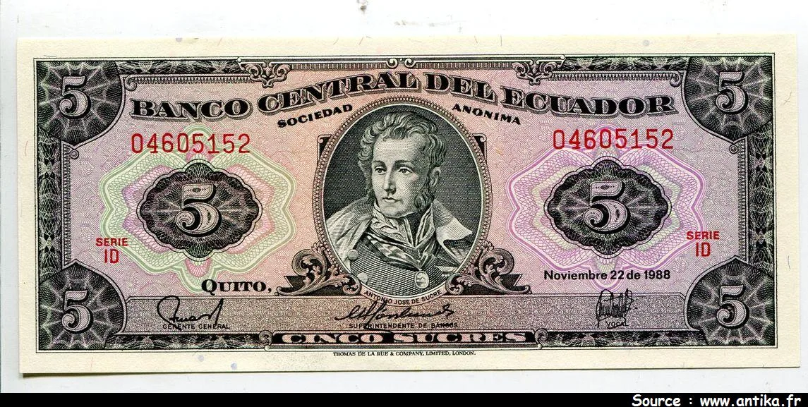 5 Sucres Antonio José de Sucre * * * *