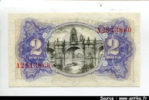 2 Pesetas Pont Romain * * * PROMO