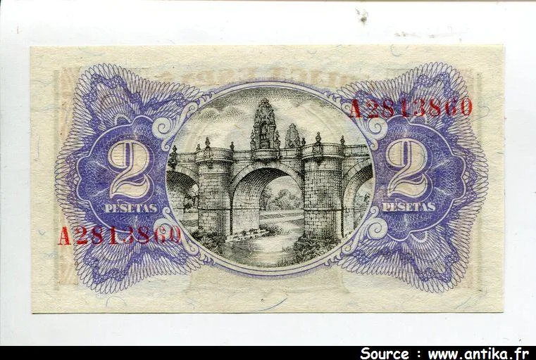 2 Pesetas Pont Romain * * * PROMO