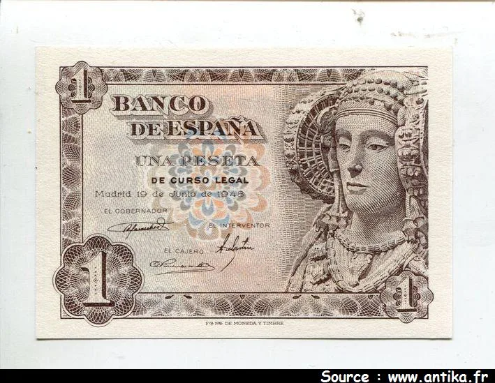1 Peseta Dame d' Elche * *