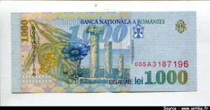 1000 Lei Mihai Eminescu