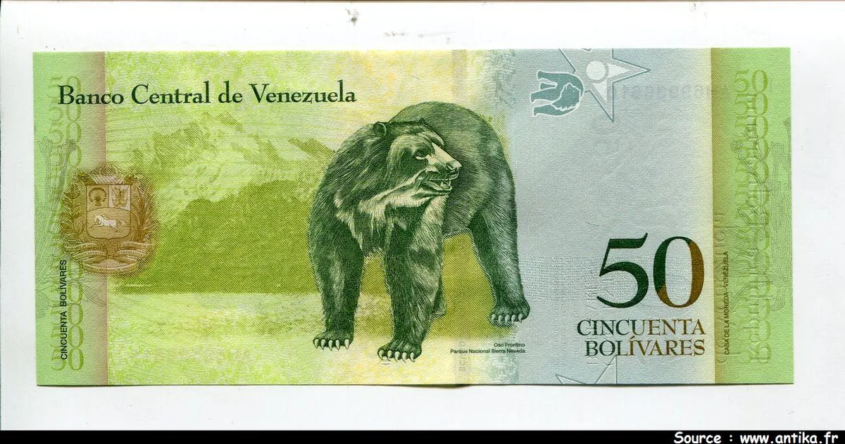 50 Bolivares Simon Rodriguez & Ours * * * * * * * * * * PROMO