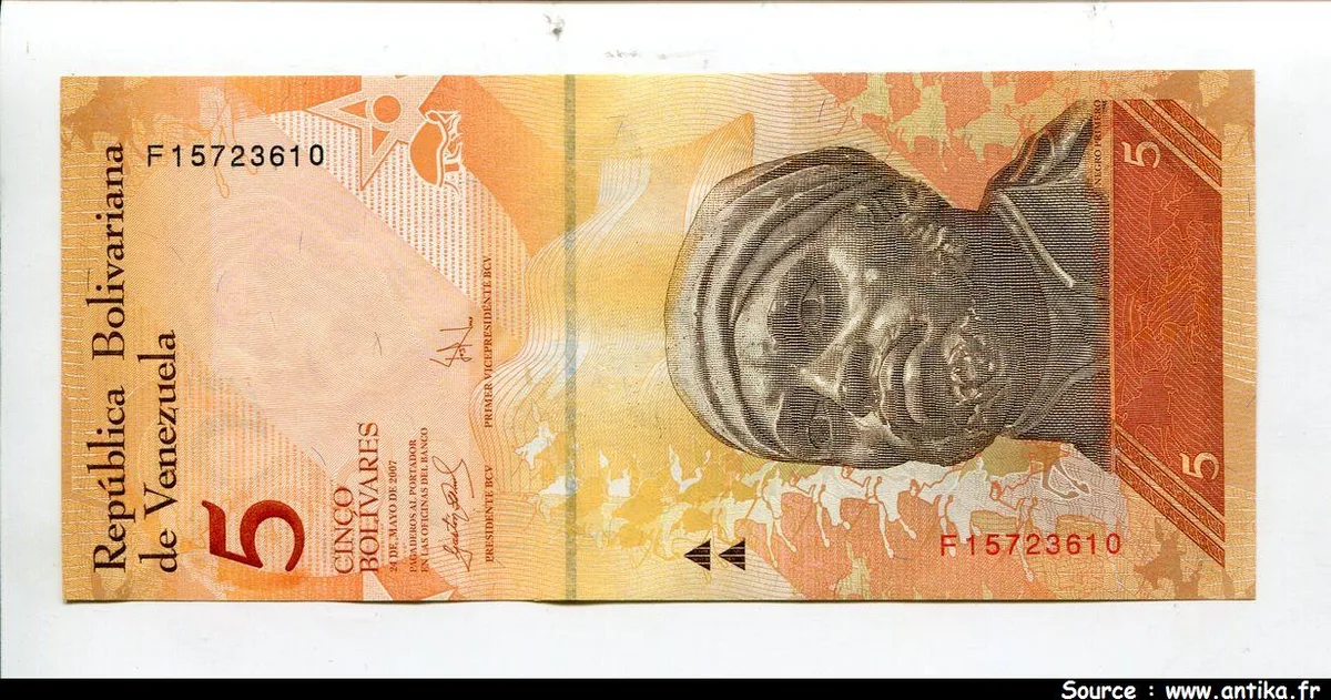 5 Bolivares Négro Primero * * * * * * * *