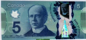 5 Dollars Polymère Sir W.Laurier PROMO * * * * * * * * * * NEW
