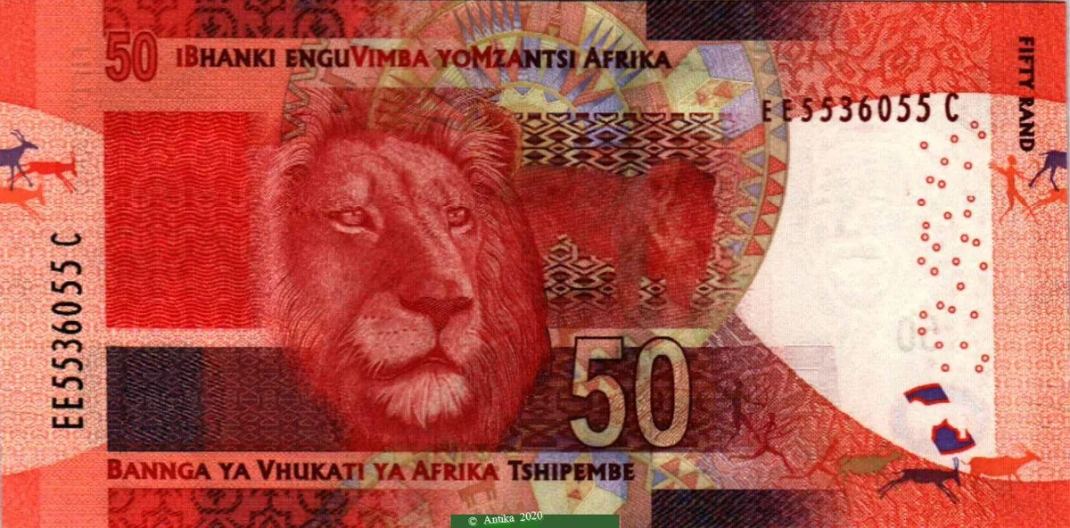 50 Rand Nelson Mandela & Lion * * * * * *