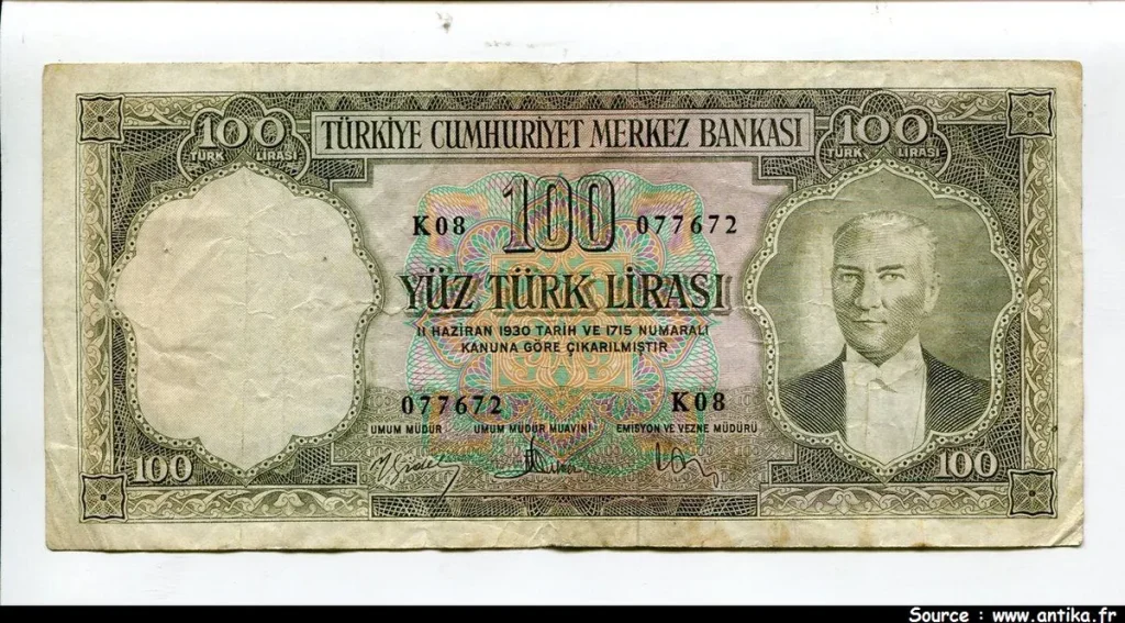 100 Lirasi Kamel Atartürk RARETE