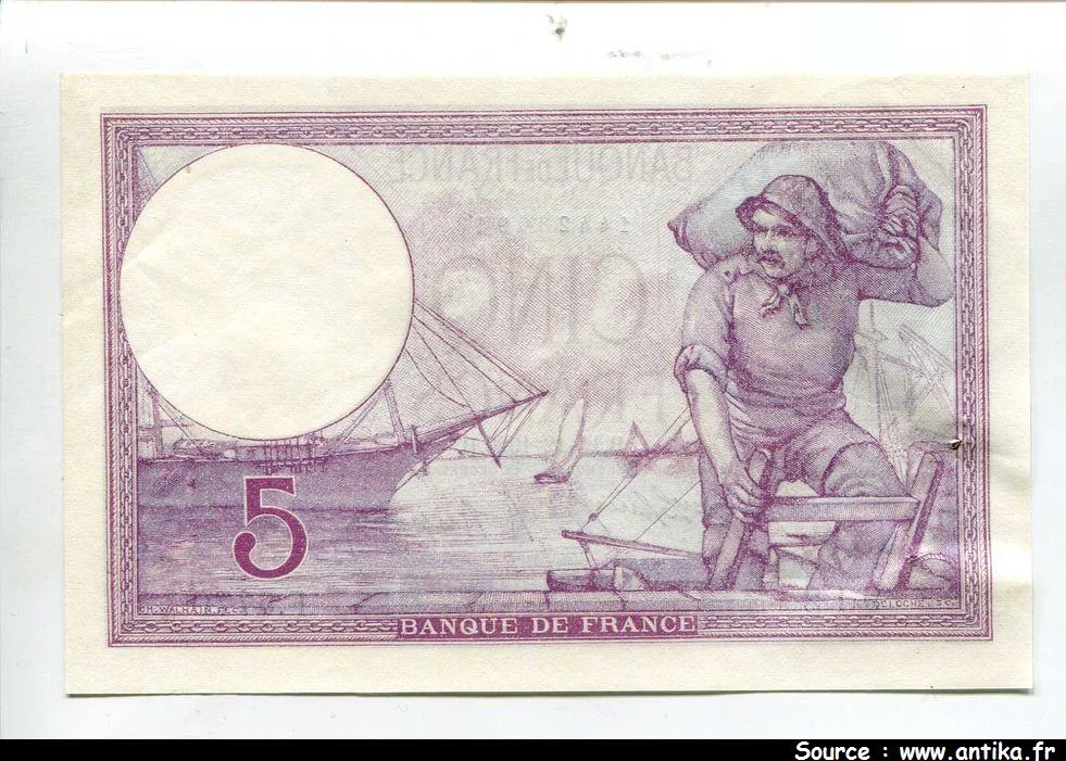 5 FRANCS VIOLET - Type 1917