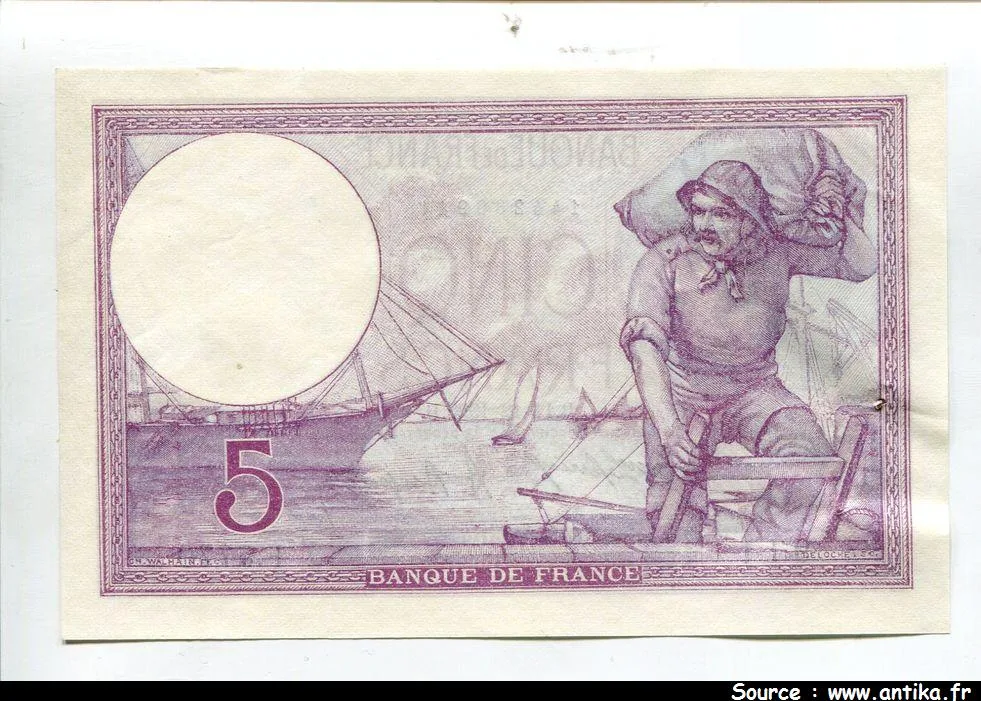 5 FRANCS VIOLET - Type 1917