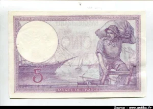 5 FRANCS VIOLET - Type 1917