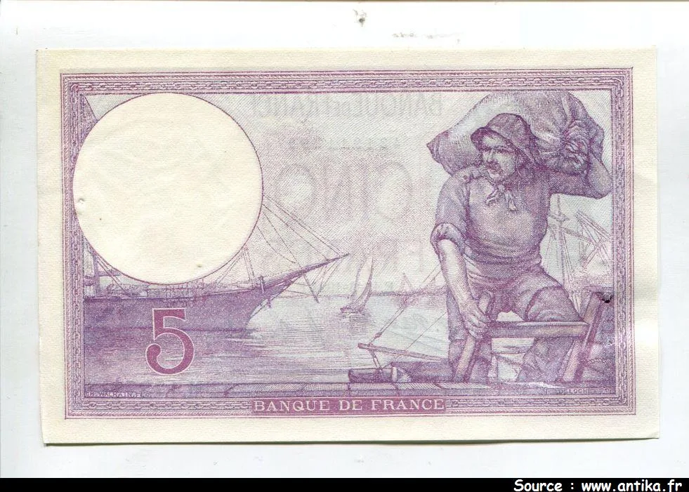 5 FRANCS VIOLET - Type 1917