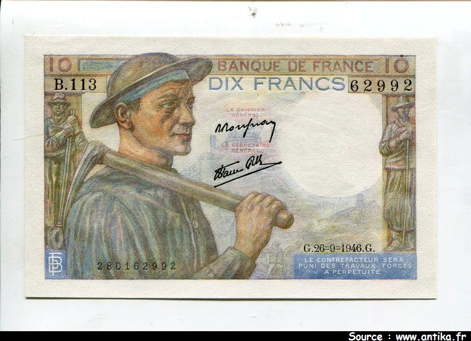 10 FRANCS MINEUR - type 1941