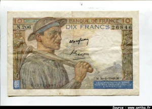 10 FRANCS MINEUR - type 1941