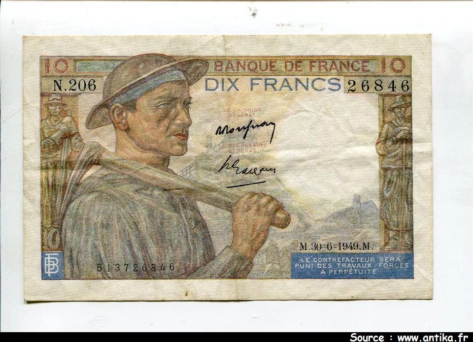 10 FRANCS MINEUR - type 1941