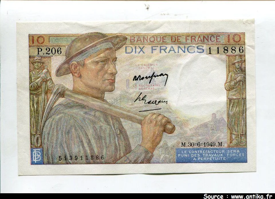 10 FRANCS MINEUR - type 1941