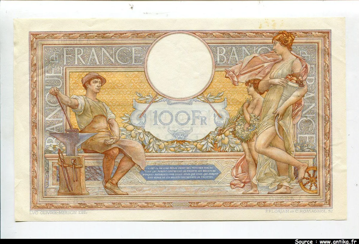 100 FRANCS LOM - Type 1906 "Grands Cartouches"