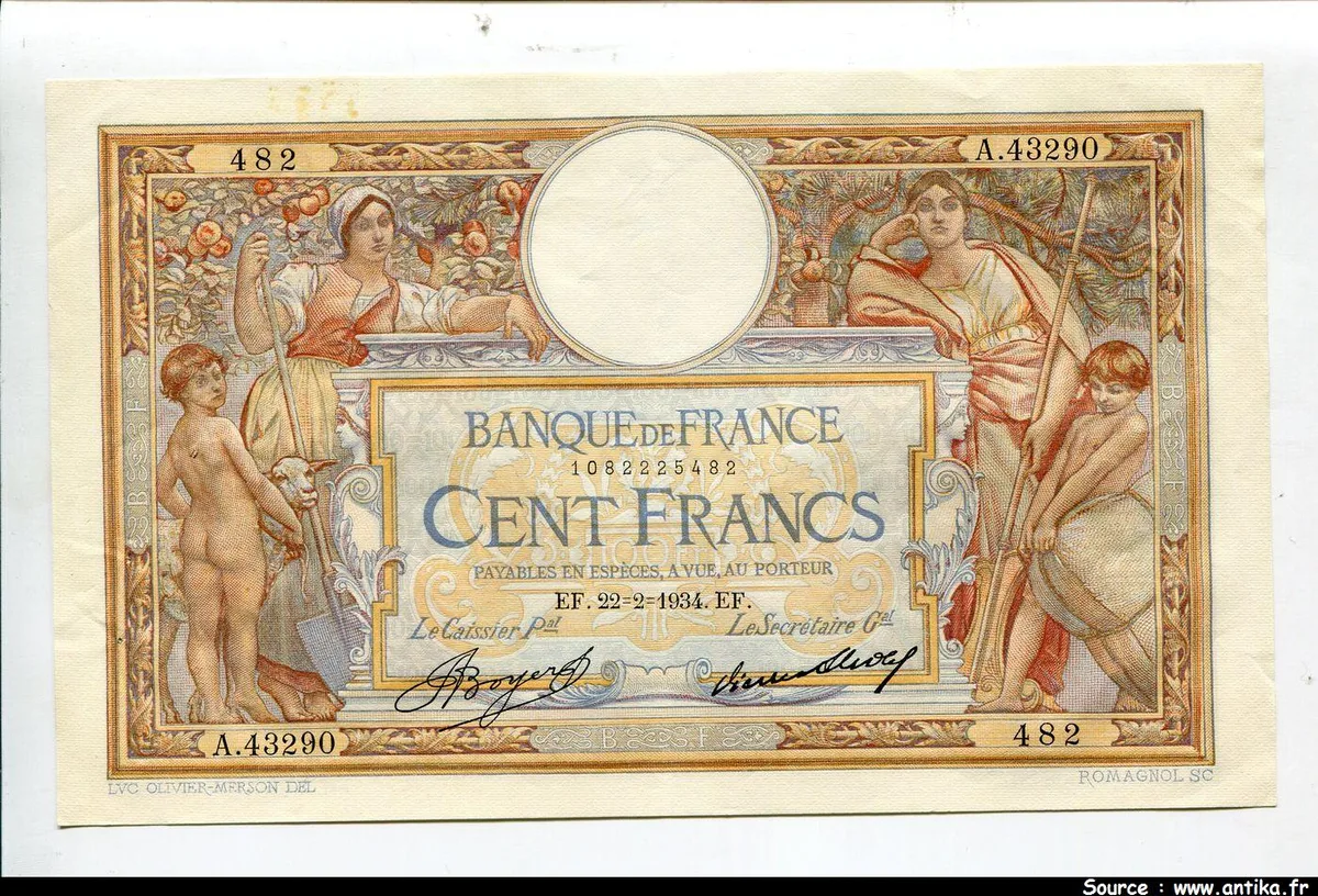 100 FRANCS LOM - Type 1906 "Grands Cartouches"