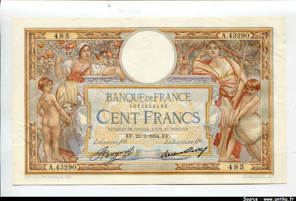100 FRANCS LOM - Type 1906 "Grands Cartouches"