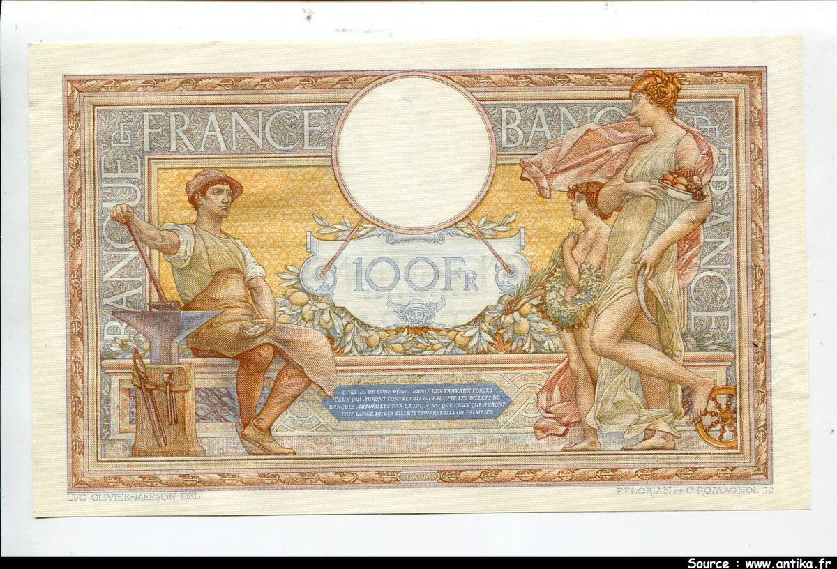 100 FRANCS LOM - Type 1906 "Grands Cartouches"