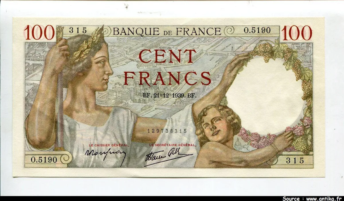 100 FRANCS SULLY - Type 1939