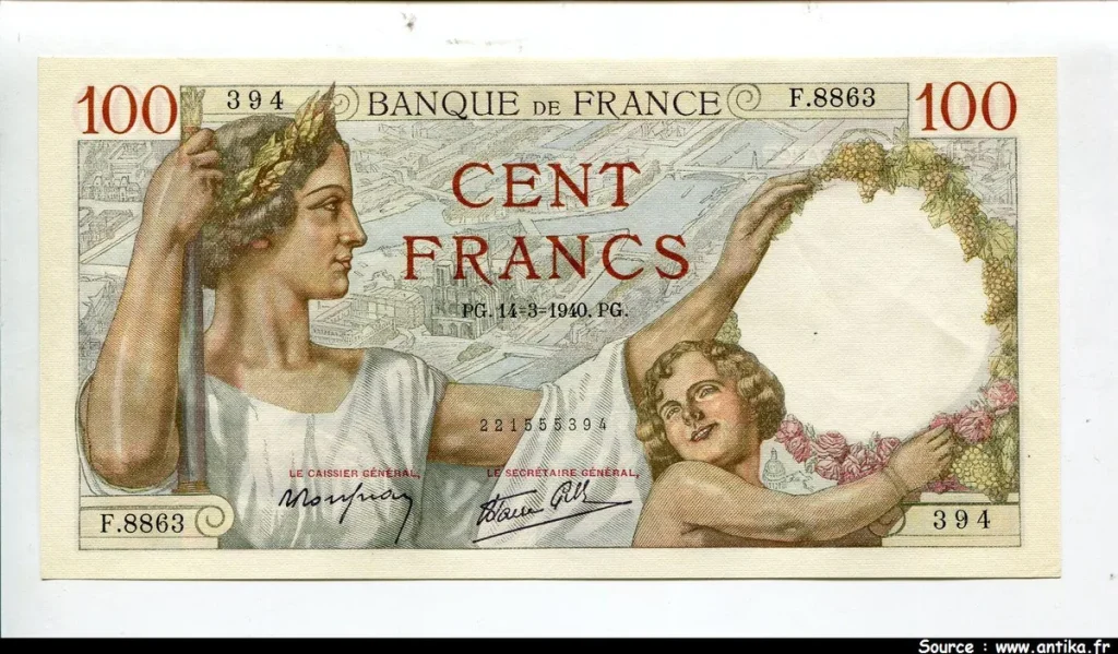 100 FRANCS SULLY - Type 1939
