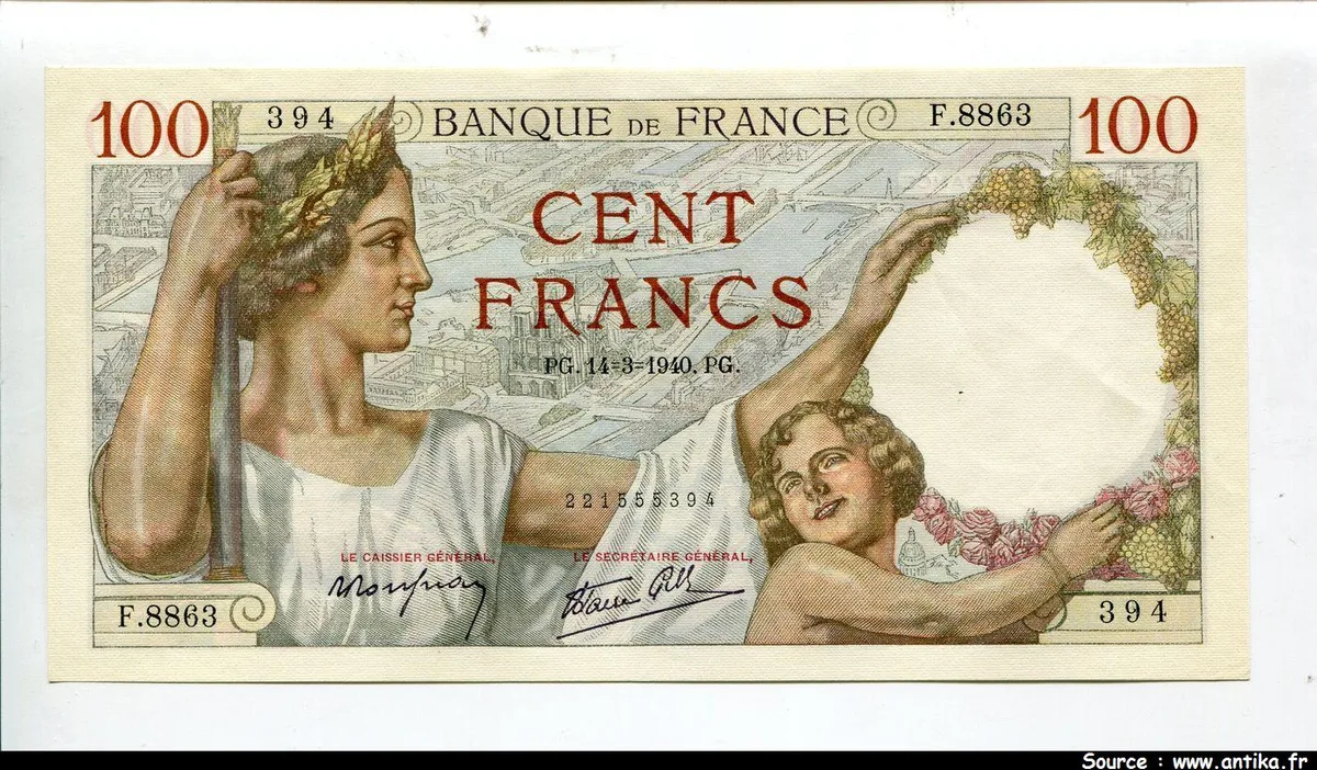 100 FRANCS SULLY - Type 1939