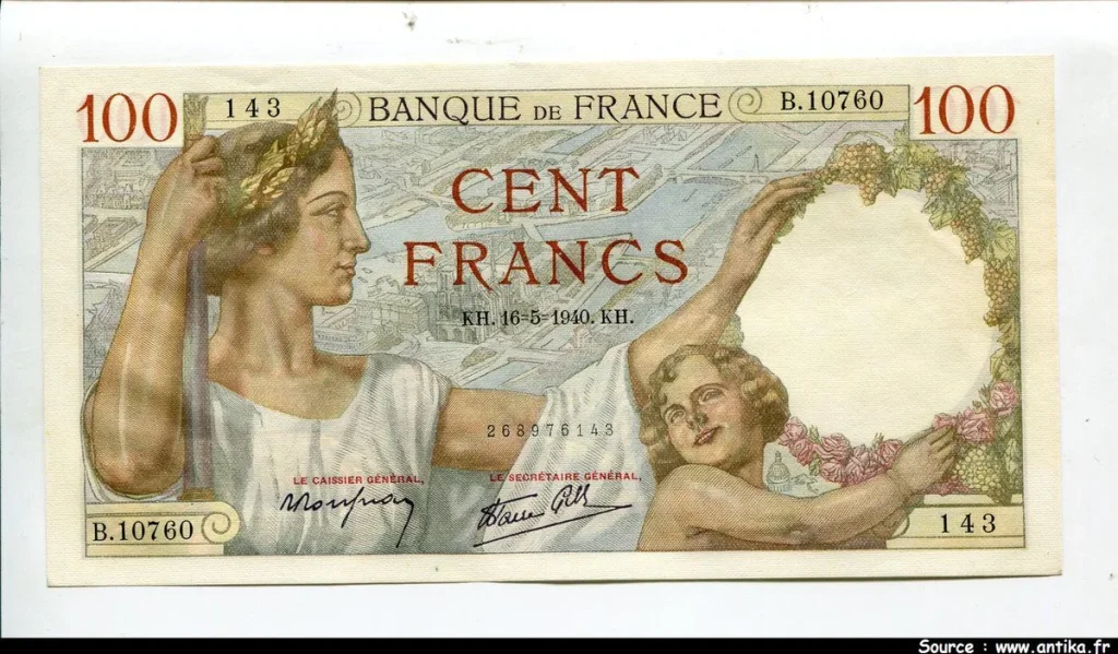 100 FRANCS SULLY - Type 1939