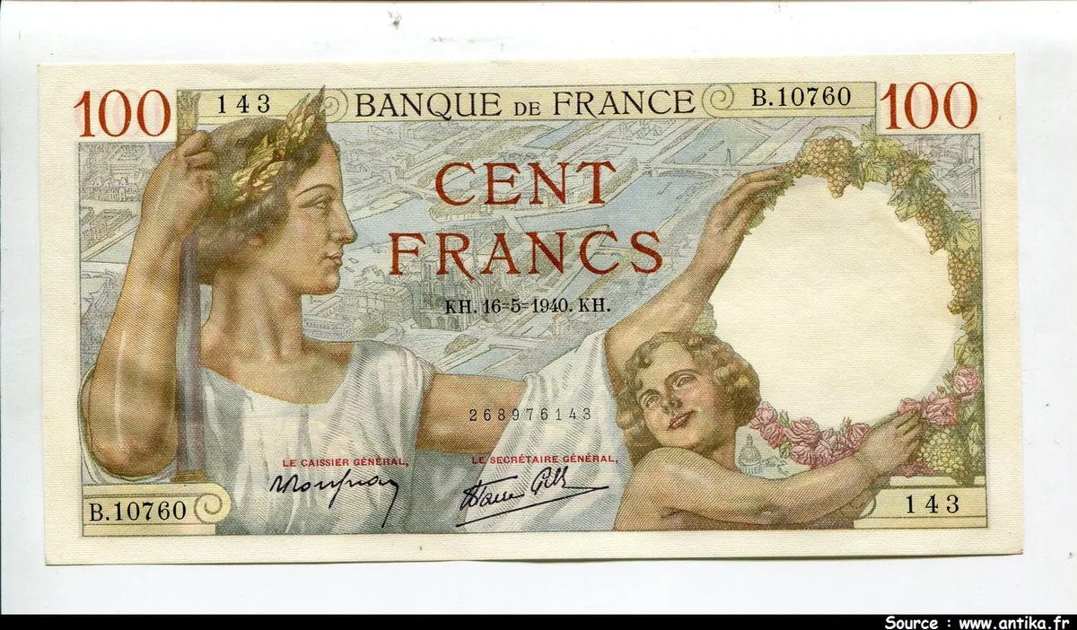 100 FRANCS SULLY - Type 1939
