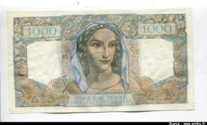 1000 FRANCS MINERVE & HERCULE - Type 1945