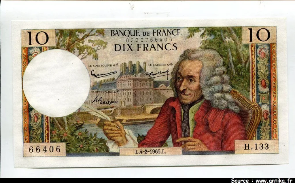 10 FRANCS VOLTAIRE - Type 1963