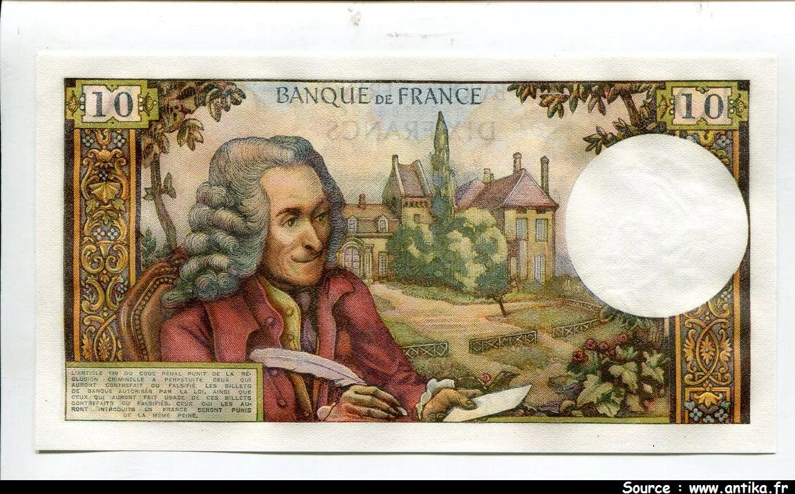 10 FRANCS VOLTAIRE - Type 1963