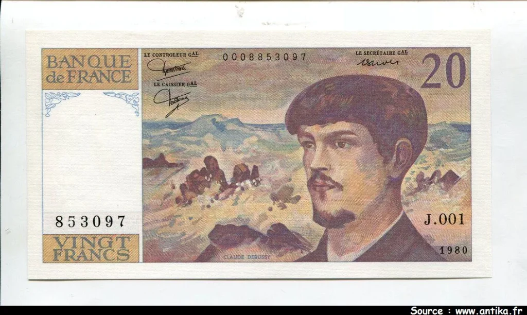 20 FRANCS DEBUSSY - Type 1980