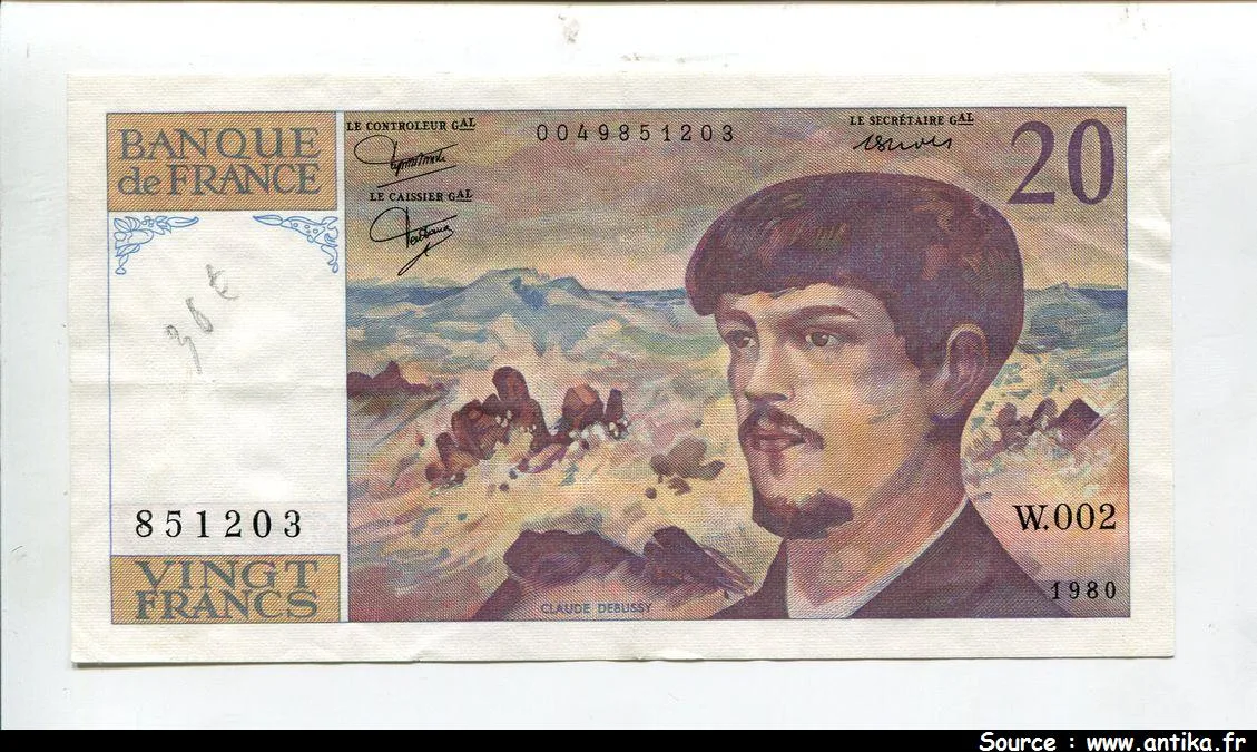 20 FRANCS DEBUSSY - Type 1980