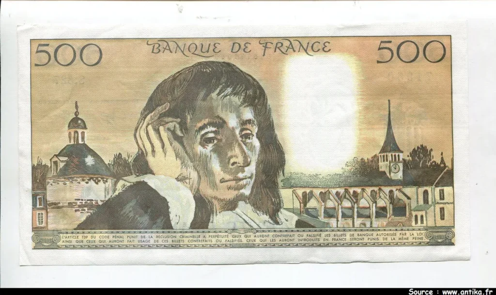 500 FRANCS PASCAL - Type 1968