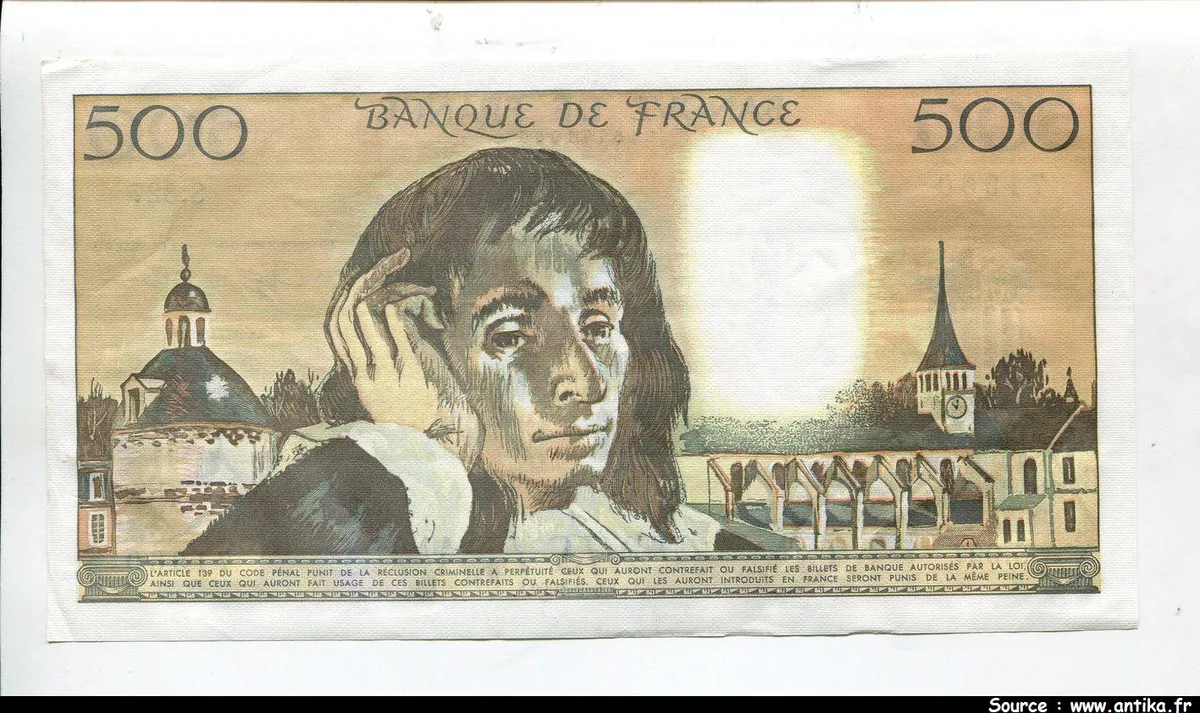 500 FRANCS PASCAL - Type 1968