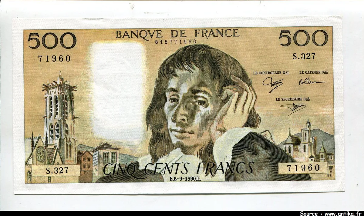 500 FRANCS PASCAL - Type 1968