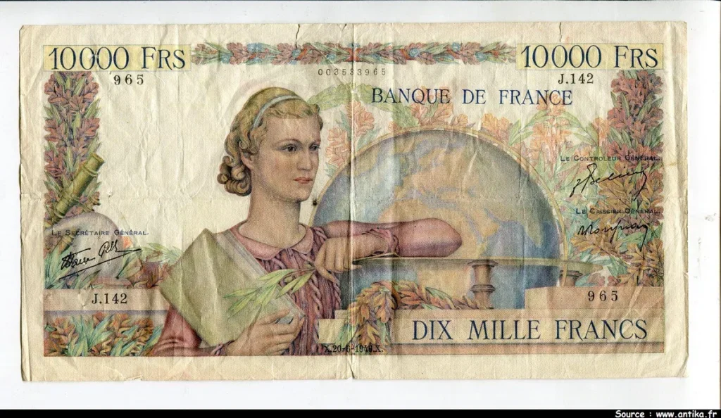 10 000 FRANCS GENIE Français- Type 1945