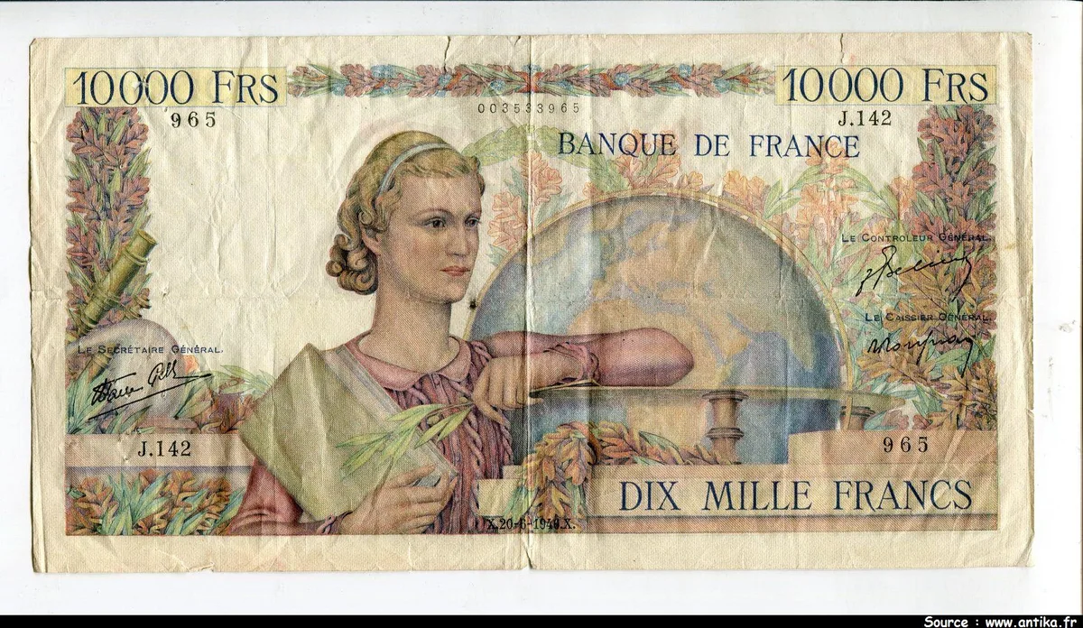 10 000 FRANCS GENIE Français- Type 1945