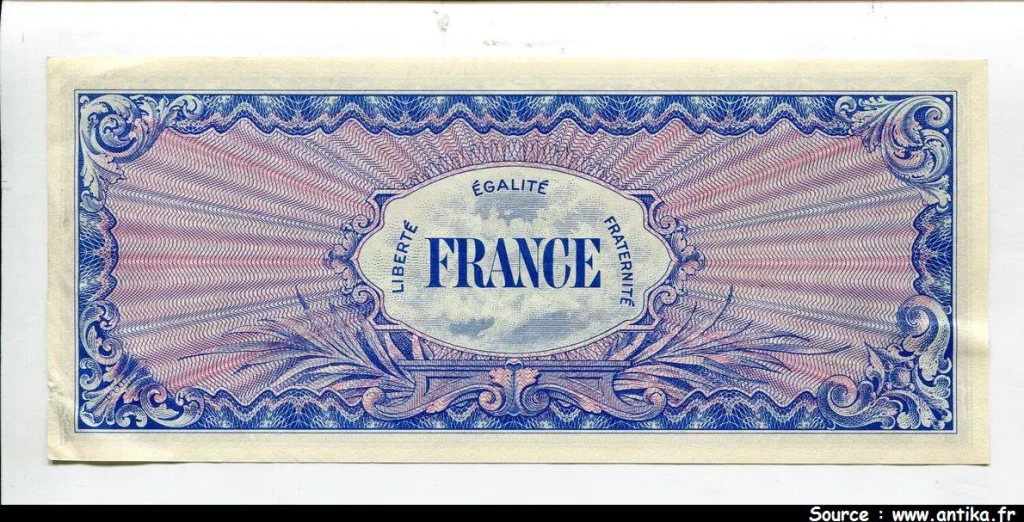 100 FRANCS Verso "France"