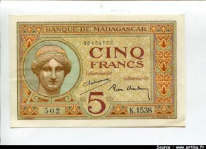 5 FRANCS Déesse JUNON