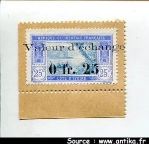 0,25 Ctmes Timbres Poste surchargés Valeur d'échange