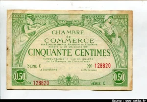 50 CENTIMES Chambre de Commerce
