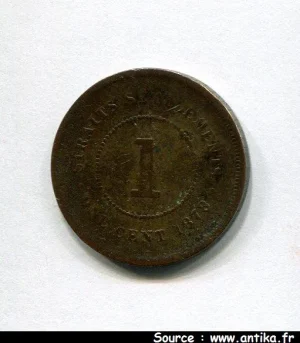 1 CENT Cuivre VICTORIA Date très Rare pour ce type PROMO