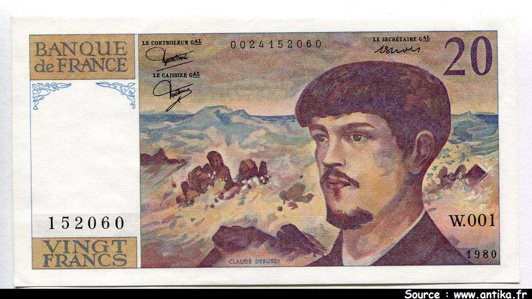 20 FRANCS DEBUSSY - Type 1980