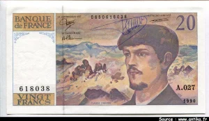 20 FRANCS DEBUSSY - Type 1980 à fil sécurité