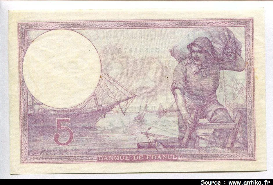 5 FRANCS VIOLET - Type 1917